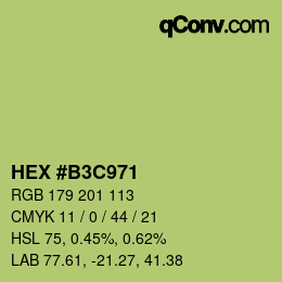 カラーコード: HEX #B3C971 | qconv.com