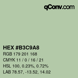 Color code: HEX #B3C9A8 | qconv.com