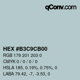 Color code: HEX #B3C9CB00 | qconv.com