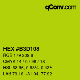 Color code: HEX #B3D108 | qconv.com