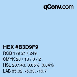 カラーコード: HEX #B3D9F9 | qconv.com