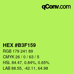 Color code: HEX #B3F159 | qconv.com