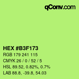 カラーコード: HEX #B3F173 | qconv.com
