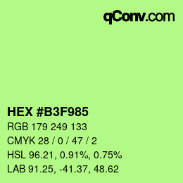 Color code: HEX #B3F985 | qconv.com