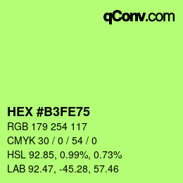 Color code: HEX #B3FE75 | qconv.com