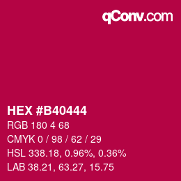 Color code: HEX #B40444 | qconv.com