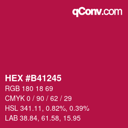 Color code: HEX #B41245 | qconv.com