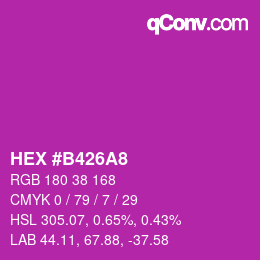 Color code: HEX #B426A8 | qconv.com