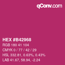 Color code: HEX #B42968 | qconv.com