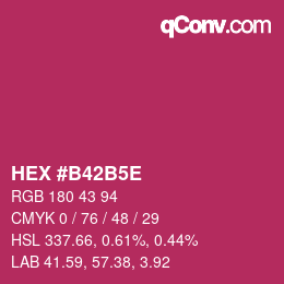 Código de color: HEX #B42B5E | qconv.com