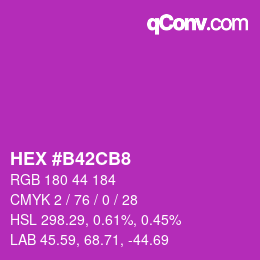 Color code: HEX #B42CB8 | qconv.com