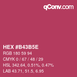 Código de color: HEX #B43B5E | qconv.com