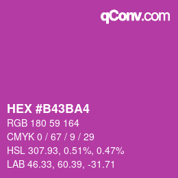 Color code: HEX #B43BA4 | qconv.com