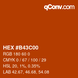 Color code: HEX #B43C00 | qconv.com