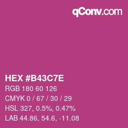 Color code: HEX #B43C7E | qconv.com