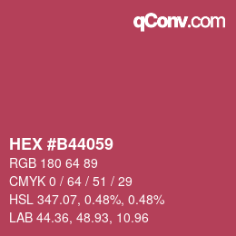 Color code: HEX #B44059 | qconv.com