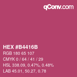 Color code: HEX #B4416B | qconv.com