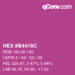 Color code: HEX #B4418C | qconv.com