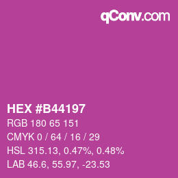 Code couleur: HEX #B44197 | qconv.com