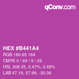 Color code: HEX #B441A4 | qconv.com
