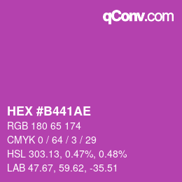 Color code: HEX #B441AE | qconv.com