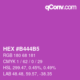 Color code: HEX #B444B5 | qconv.com