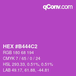 Color code: HEX #B444C2 | qconv.com