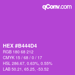 Color code: HEX #B444D4 | qconv.com