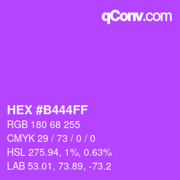 Color code: HEX #B444FF | qconv.com