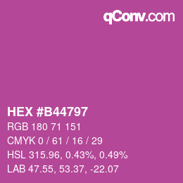Color code: HEX #B44797 | qconv.com
