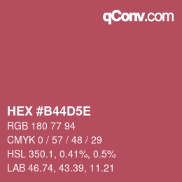 Color code: HEX #B44D5E | qconv.com