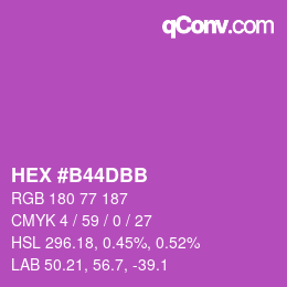 カラーコード: HEX #B44DBB | qconv.com
