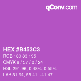 Color code: HEX #B453C3 | qconv.com
