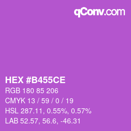 Color code: HEX #B455CE | qconv.com