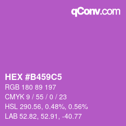 Color code: HEX #B459C5 | qconv.com