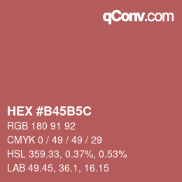 Color code: HEX #B45B5C | qconv.com