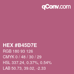 Color code: HEX #B45D7E | qconv.com