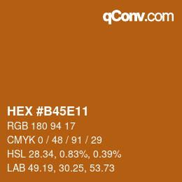 Color code: HEX #B45E11 | qconv.com