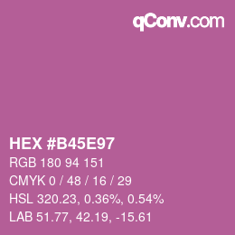 Código de color: HEX #B45E97 | qconv.com