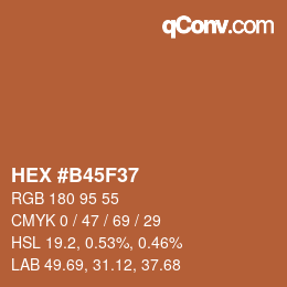 Color code: HEX #B45F37 | qconv.com
