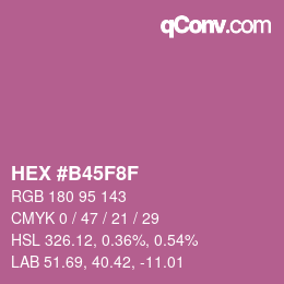 Color code: HEX #B45F8F | qconv.com