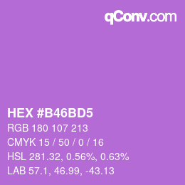 Color code: HEX #B46BD5 | qconv.com