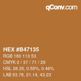 Color code: HEX #B47135 | qconv.com