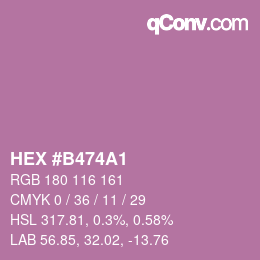 カラーコード: HEX #B474A1 | qconv.com
