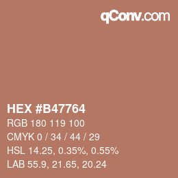 Color code: HEX #B47764 | qconv.com