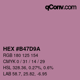 Color code: HEX #B47D9A | qconv.com