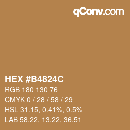 Código de color: HEX #B4824C | qconv.com