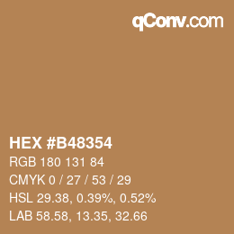 Color code: HEX #B48354 | qconv.com