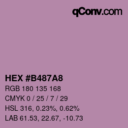 Color code: HEX #B487A8 | qconv.com
