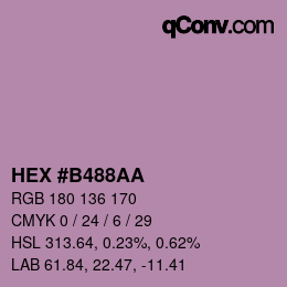Código de color: HEX #B488AA | qconv.com